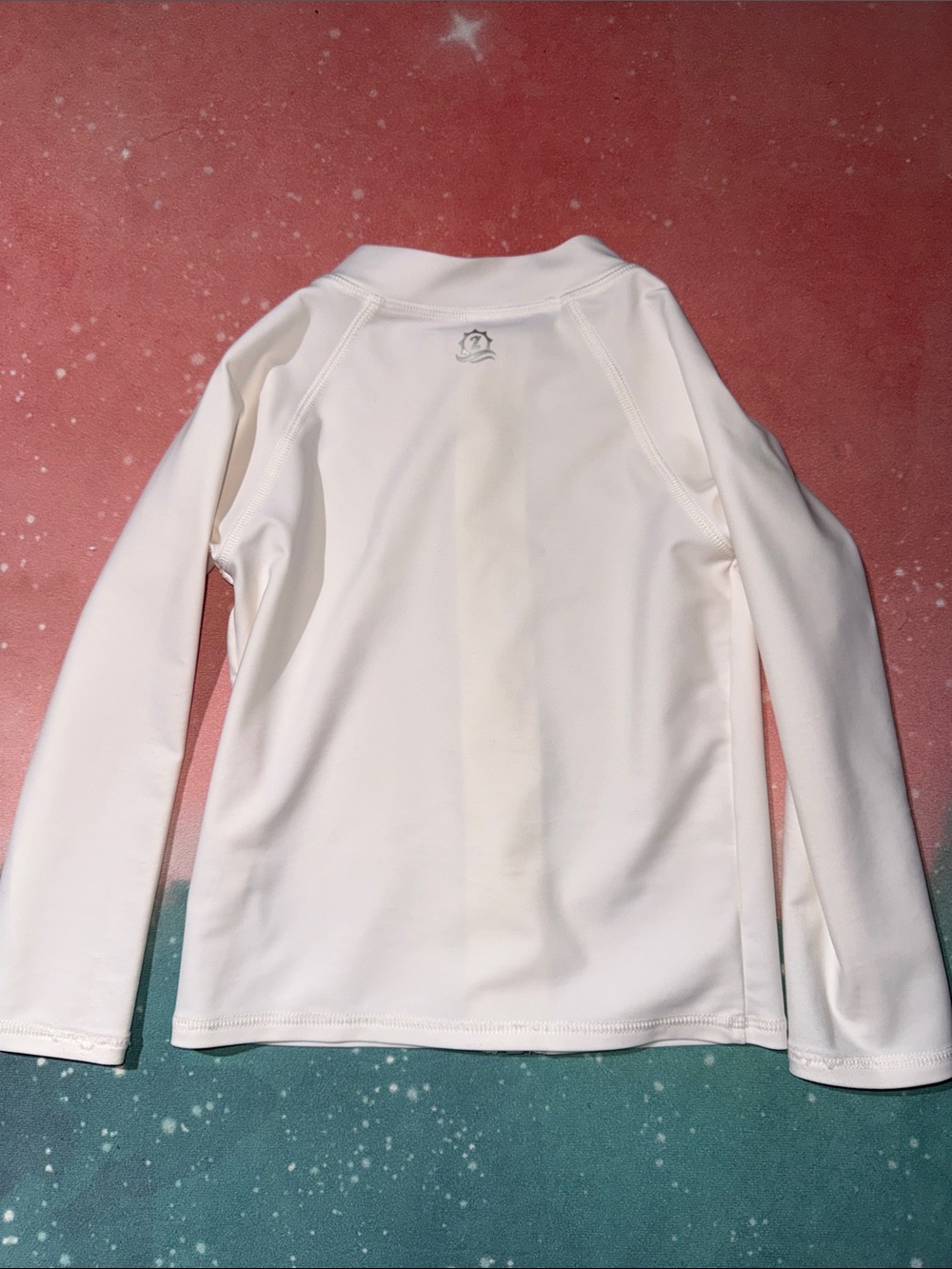White Zip-Up Rash Guard Jacket 3t - Picture 4 of 7